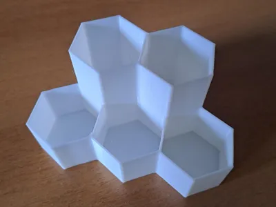 Hexagonal desk organizer