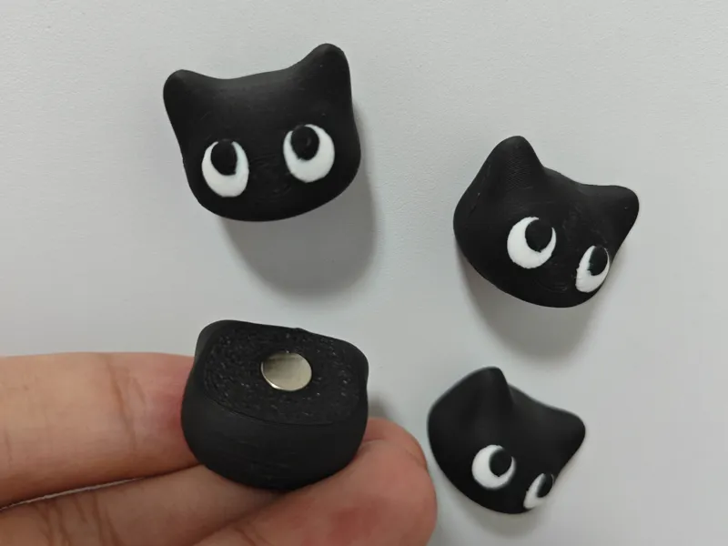 猫咪小黑迷你冰箱贴 