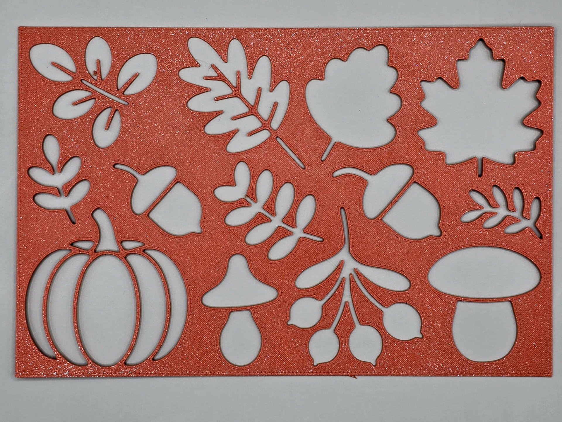 Autumn Fall Leaves Stencil Template