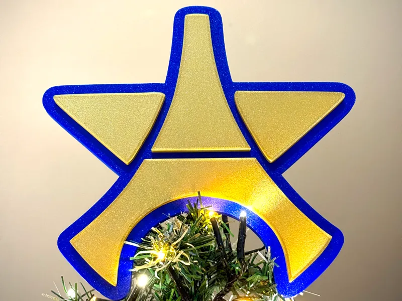 Décoration de sapin de Noël étoile PSG