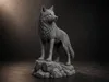 Realistic Wolf Statue normal size