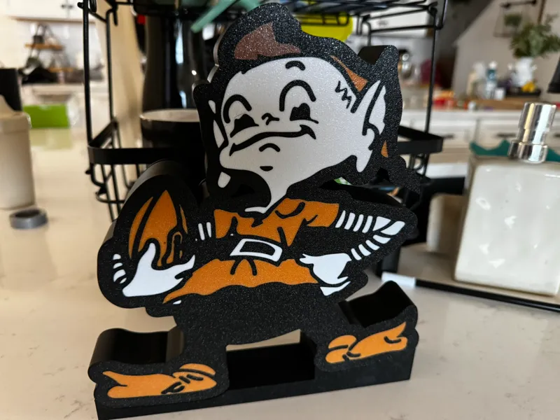 Cleveland Browns Brownie LED light box with stand
