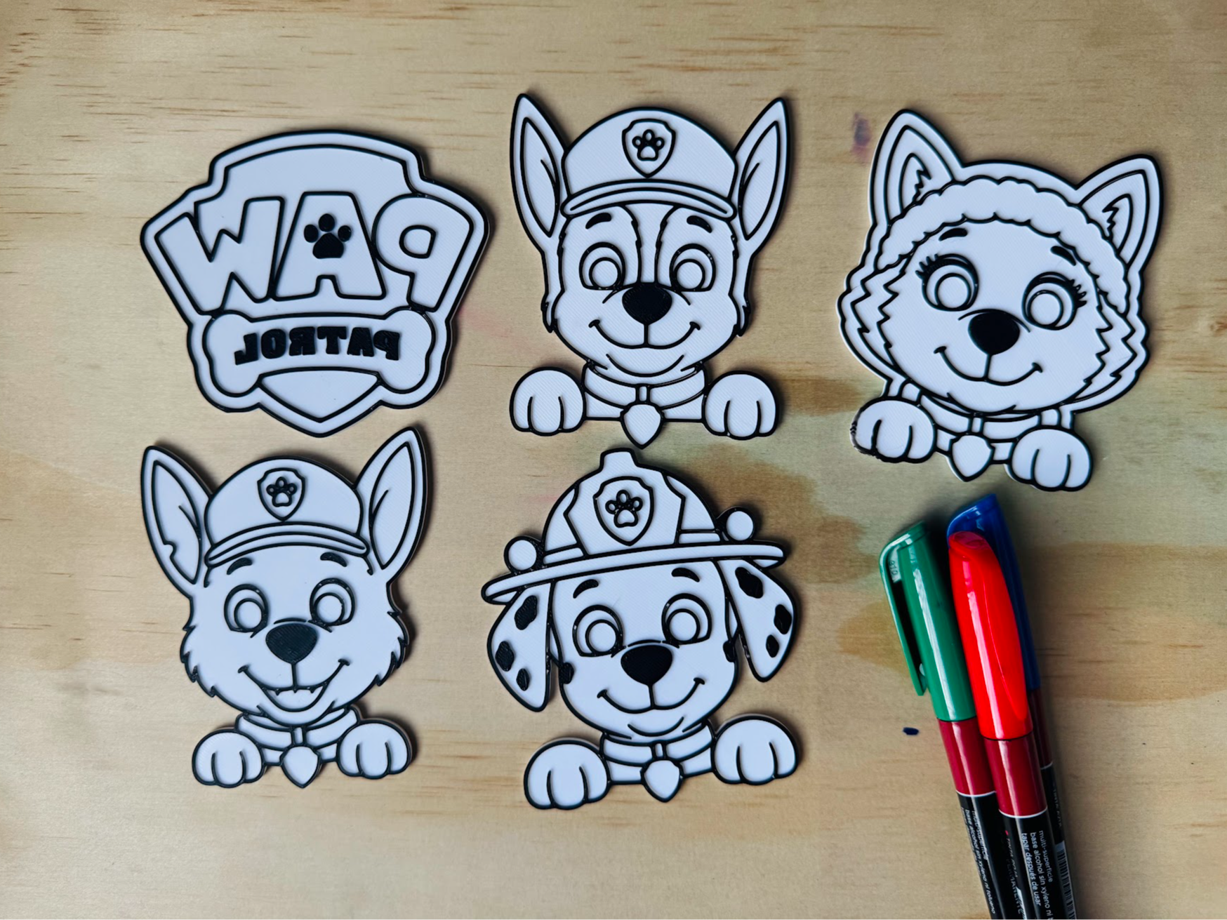 pack de manualidades para colorear paw patrol