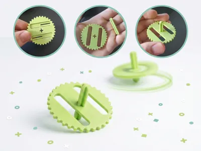 Tazo Spinning Top - Print-in-Place - Fidget Toy