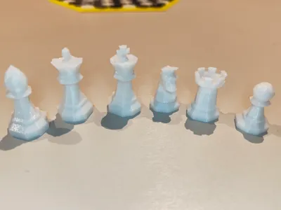 Low Poly 3D Chess pieces