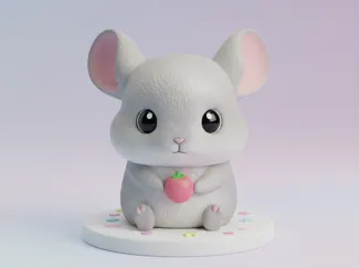 Cute Chinchilla Figurine – 3D Printable Model