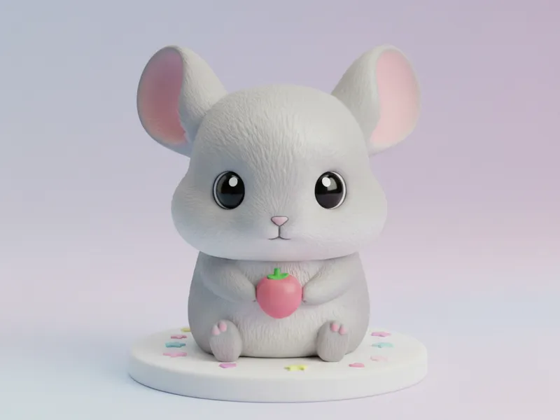 Cute Chinchilla Figurine – 3D Printable Model