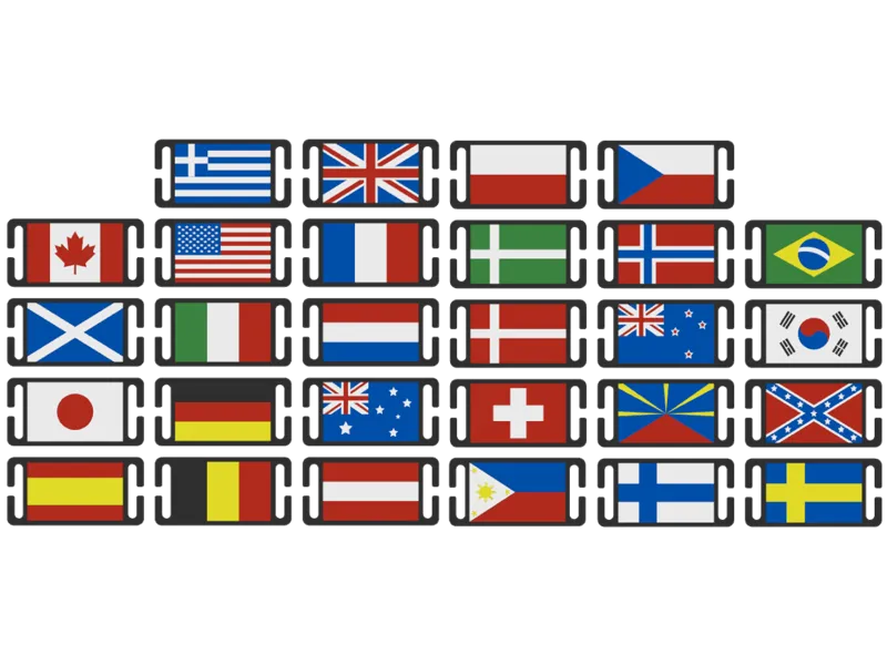 Patchs - drapeau fixation molle symétrique