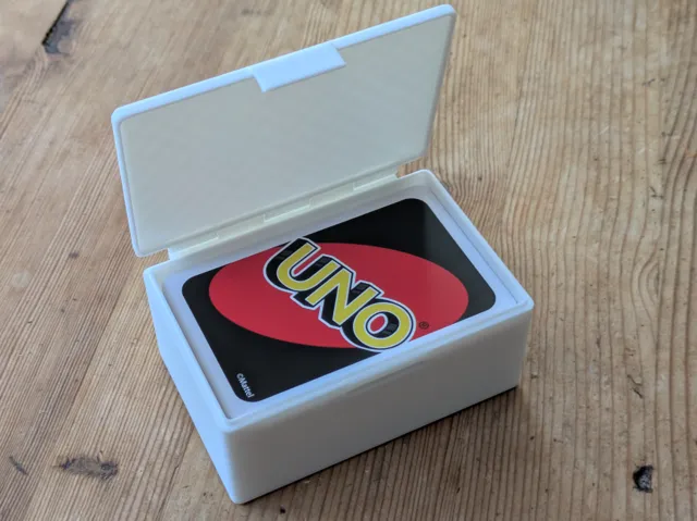 Uno Card Box - with print in place hinge