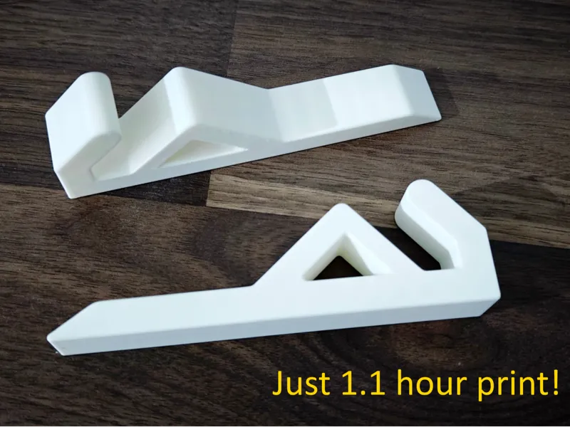 Minimalist laptop stand prop (fast print, 50°)