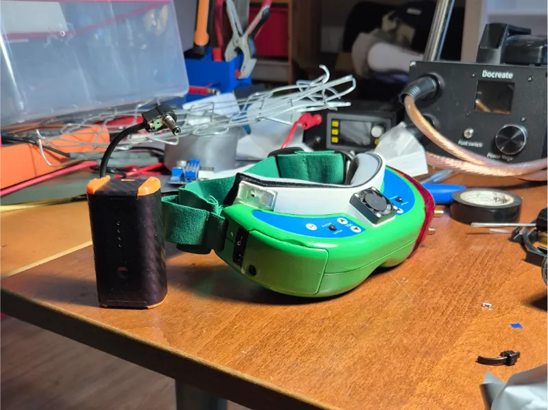 2s 18650 battery Case for Fatshark FPV Goggles