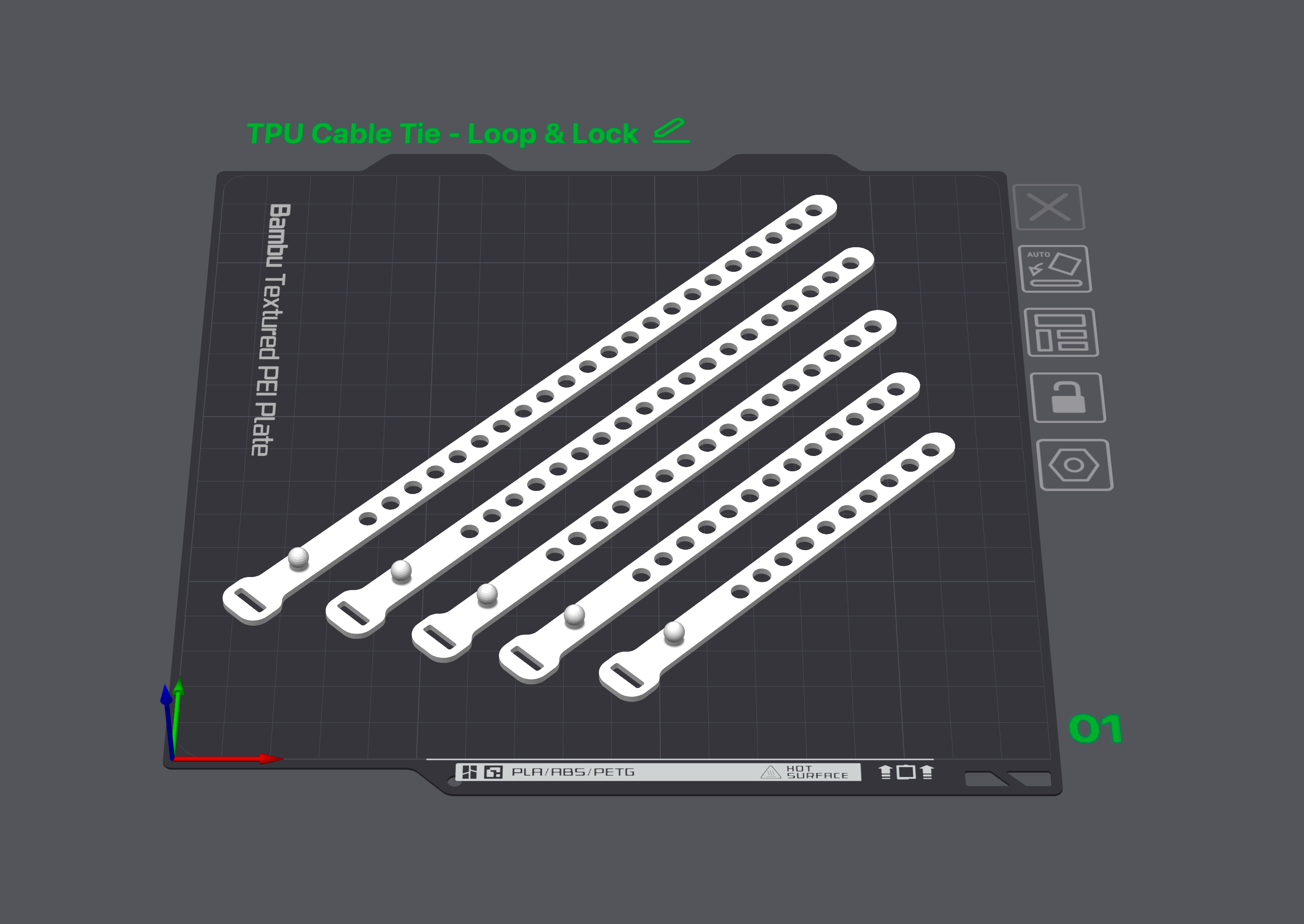 TPU Cable Tie - Loop and Lock - 1
