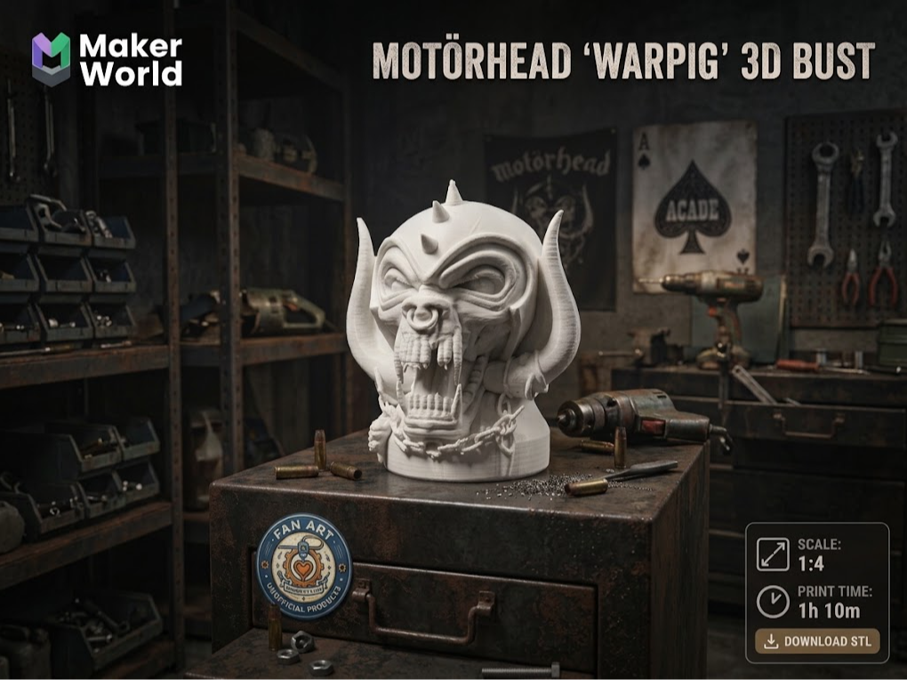 MOTÖRHEAD 'WARPIG' 3D BUST 3D model