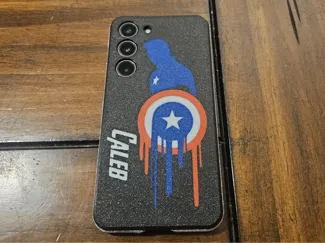 S23 Captain America Hard Case CUSTOM TEXT!!!!!!