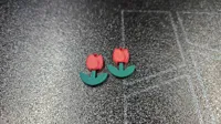 Set of silk tulips