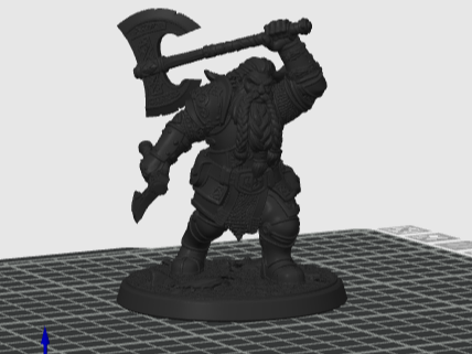 Dwarven Warrior Miniature