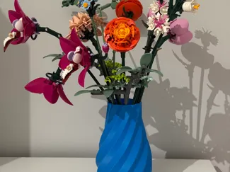 Spiral brick flower vase