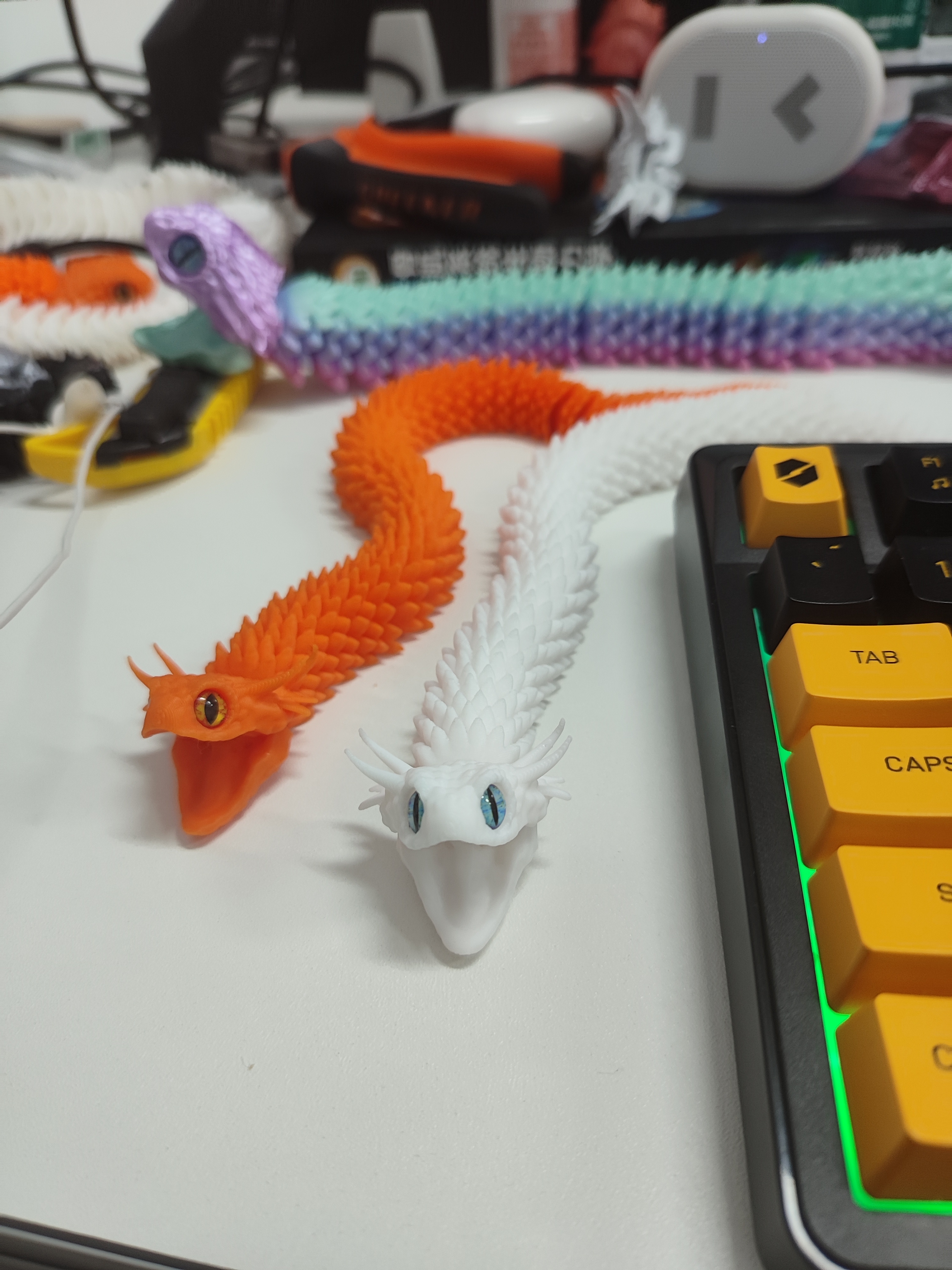 Miniatura 2 do modelo 3D 玄蛇：一体打印可以活动版、头可以旋转、嘴巴可以张开