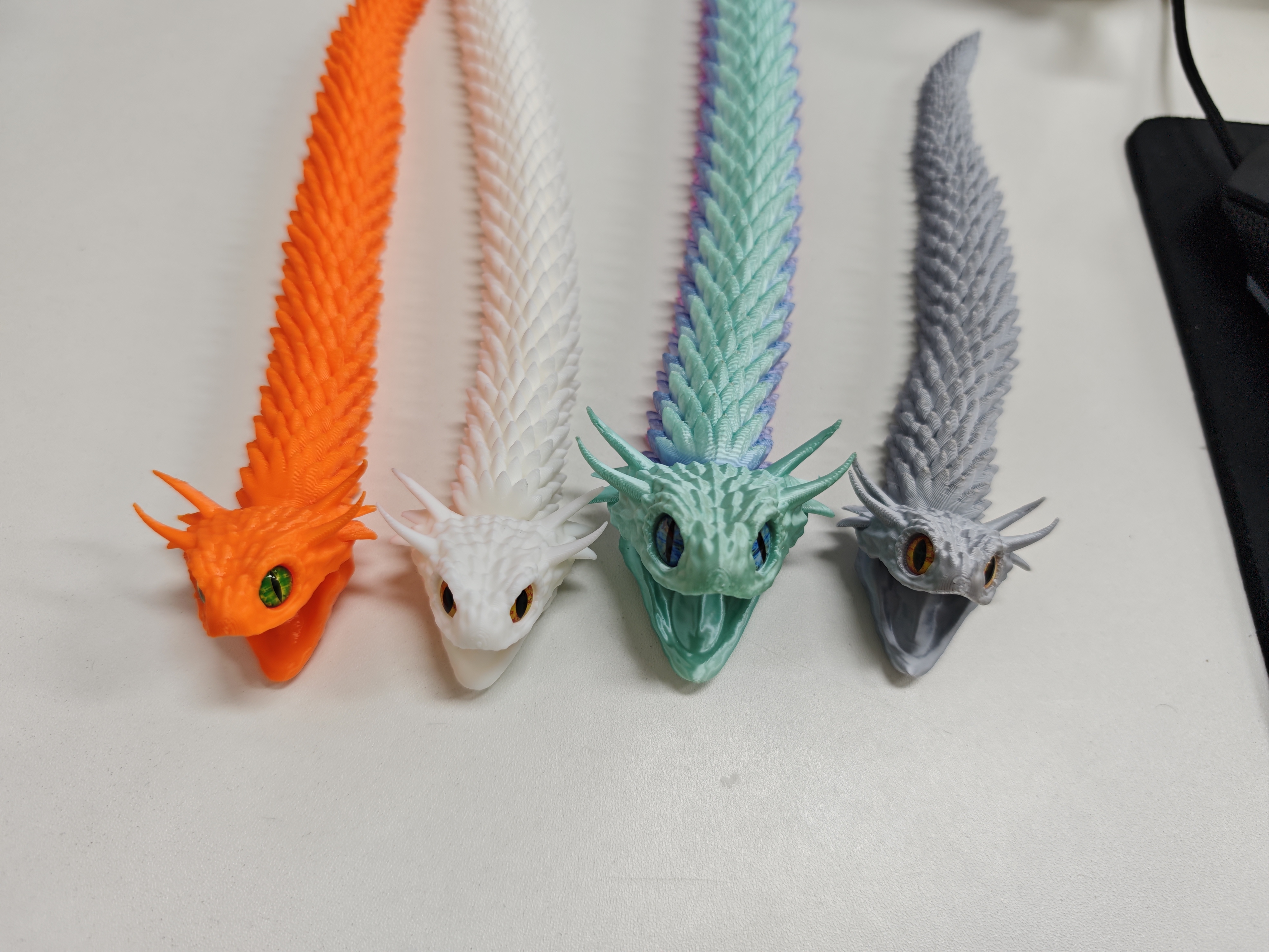 玄蛇：Print-in-Place articulated version, head rotatable, mouth