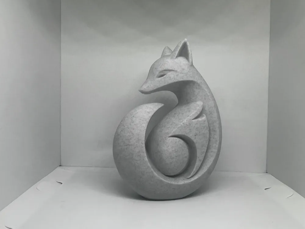 Statuetta decorativa di volpe fatta a mano dal design speciale, ornamento da collezione