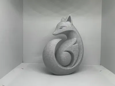 Statuetta decorativa di volpe fatta a mano dal design speciale, ornamento da collezione