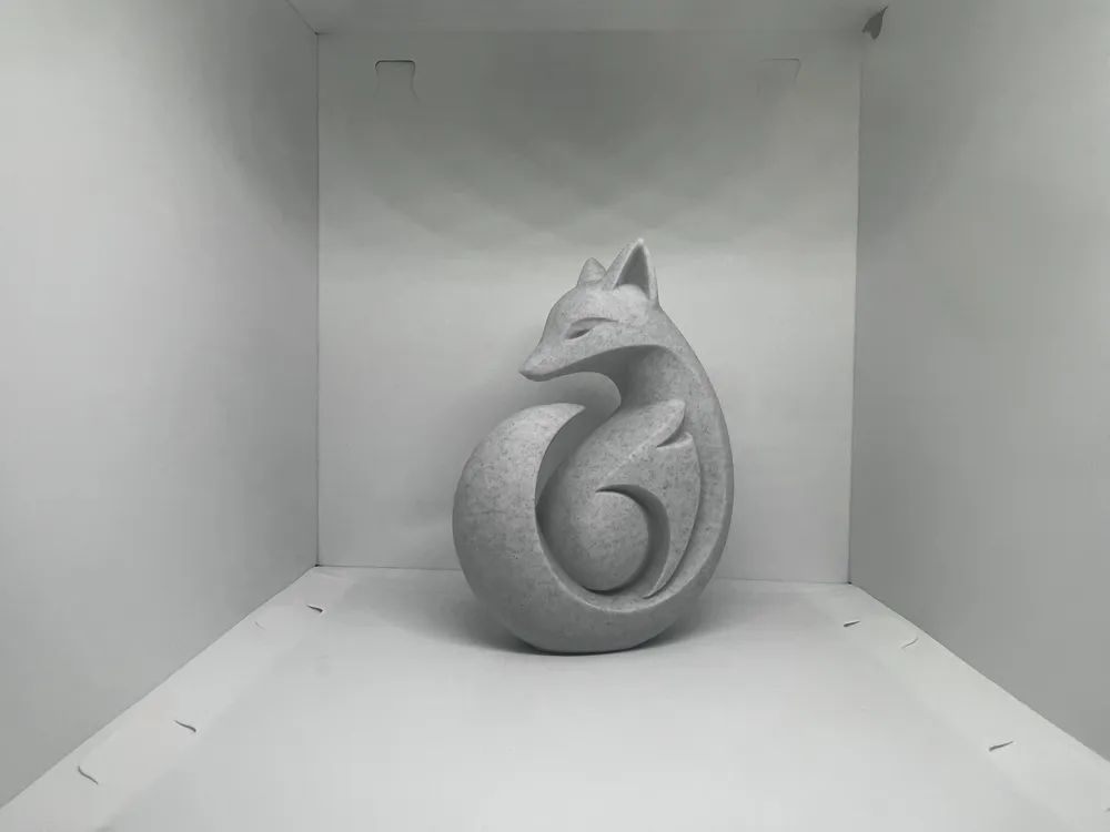 Statuetta decorativa di volpe fatta a mano dal design speciale, ornamento da collezione