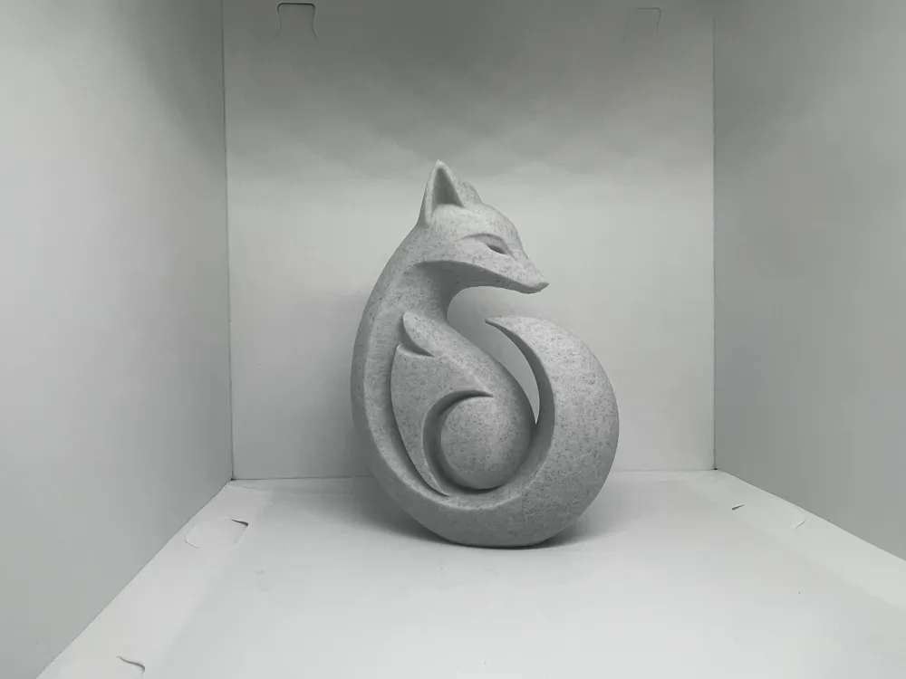 Statuetta decorativa di volpe fatta a mano dal design speciale, ornamento da collezione