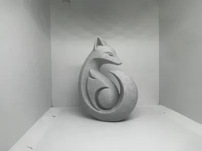 Statuetta decorativa di volpe fatta a mano dal design speciale, ornamento da collezione