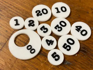 Scoring board game chips
