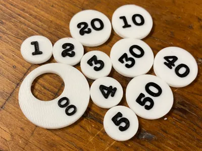Scoring board game chips