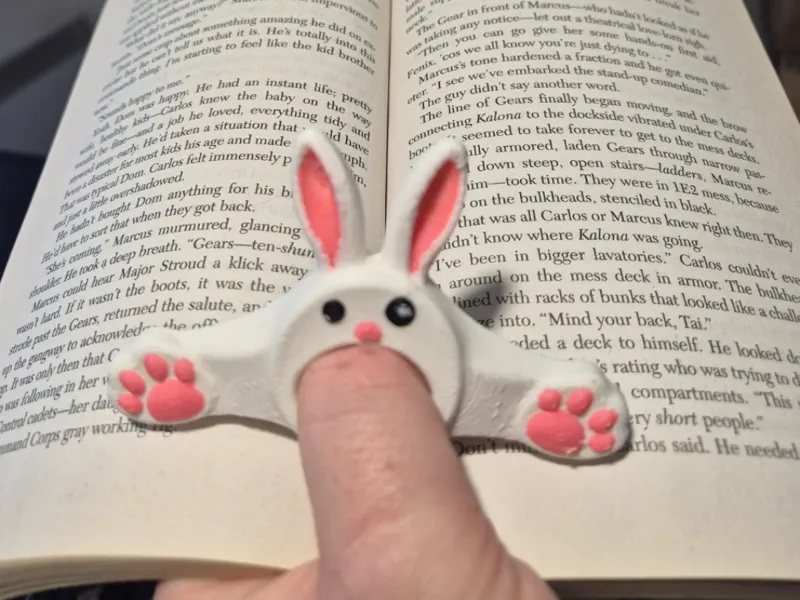 Pâques - Bague de lecture lapin fou