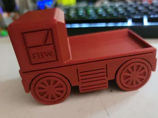 FHW Heavy Cab-over Truck Print in Place Toy