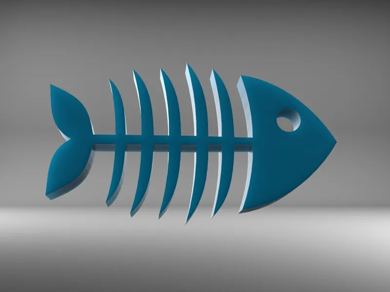 Fish Spine Keychain