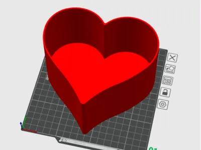 Valentine's Day heart-shaped box with lid