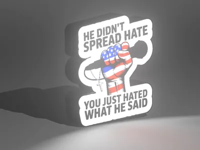 Lightbox He didnt spread Hate