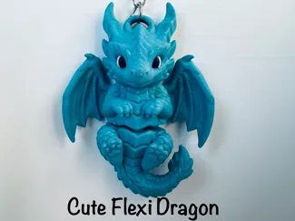 Cute Flexi Dragon Keychain