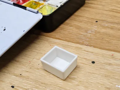 Watercolor half pan for steel tin case