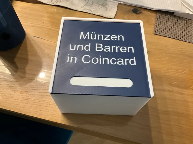 Box für Münzen und Barren in Coincards