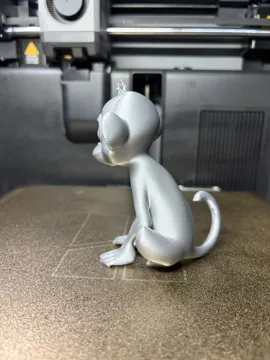 Letrero o emblema decorativo: Cute Polygon Monkey – 3D Printable Decor — vista de referencia 4