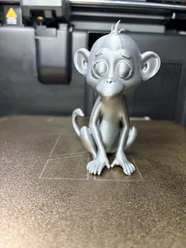 Letrero o emblema decorativo: Cute Polygon Monkey – 3D Printable Decor — vista de referencia 3