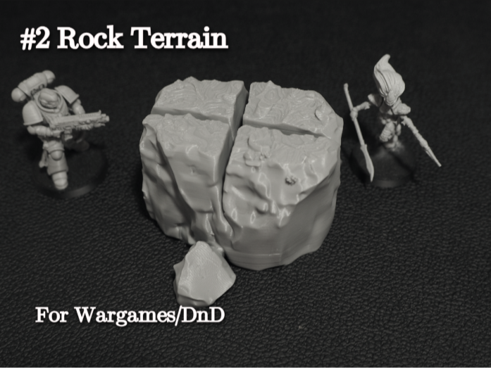 Rock Terrain 2, Boulder for Tabletop Games