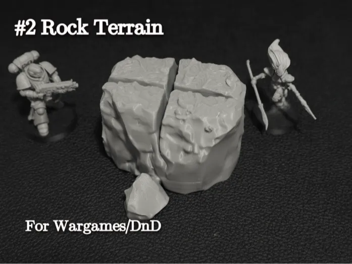 Rock Terrain 2, Boulder for Tabletop Games