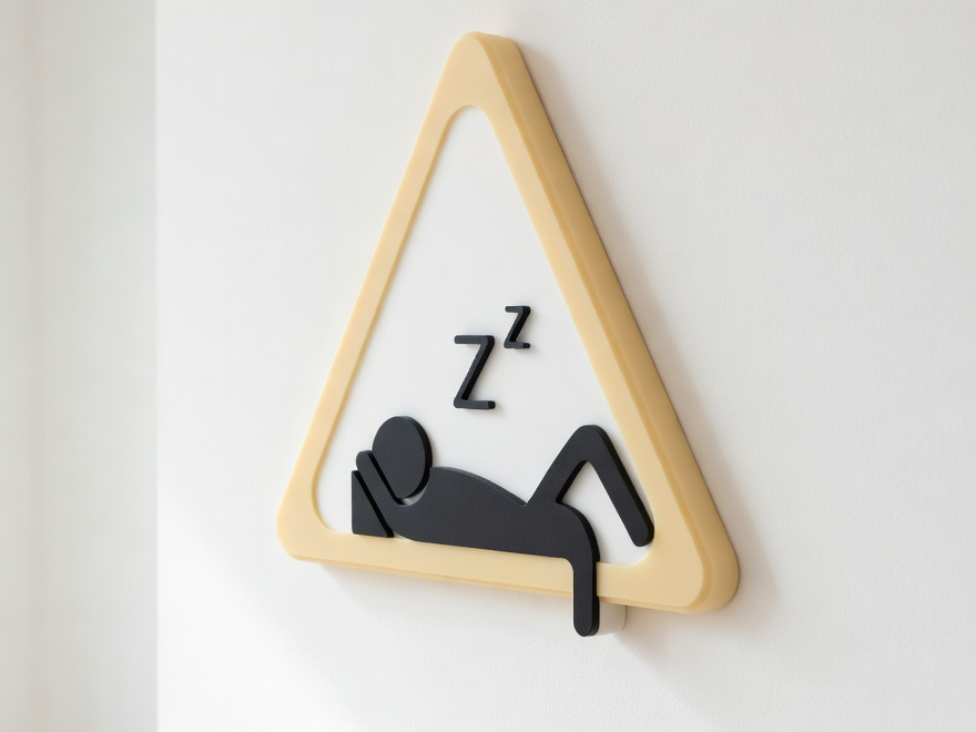 Warning sign - a nap in process