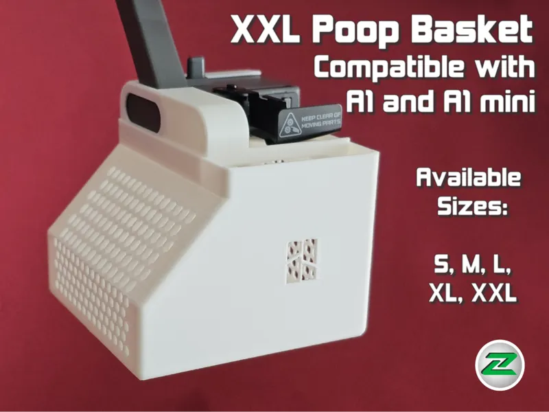 XXL Poop Basket for Bambu Lab A1 and A1 mini