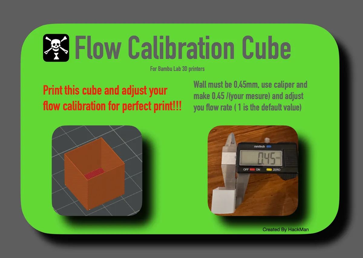 Flow Calibration Cube - Free 3D Print Model - MakerWorld