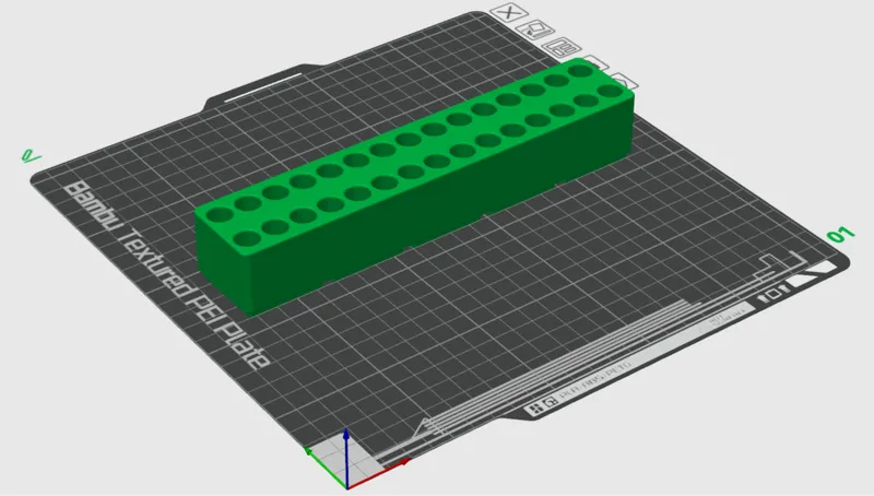 1x5 Gridfinity AAA Battery Holder