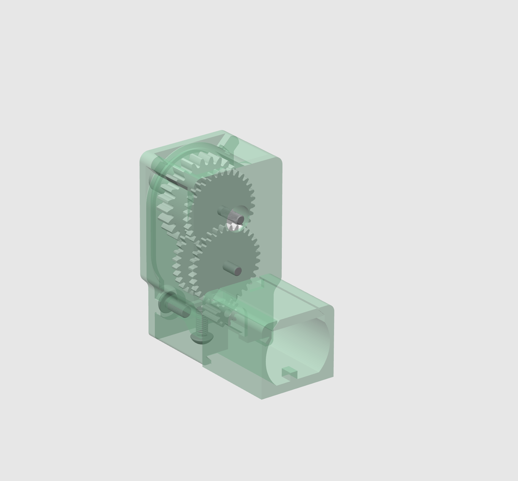 Miniatura 3 do modelo 3D 1:49.7 双轴减速齿轮组外壳