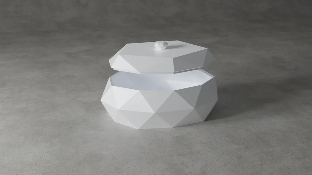 Low Poly bowl with lid - Free 3D Print Model - MakerWorld