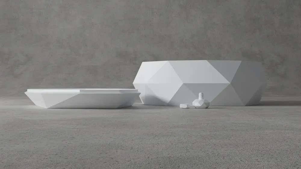 Low Poly bowl with lid - Free 3D Print Model - MakerWorld
