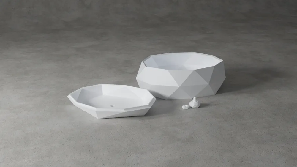 Low Poly bowl with lid - Free 3D Print Model - MakerWorld